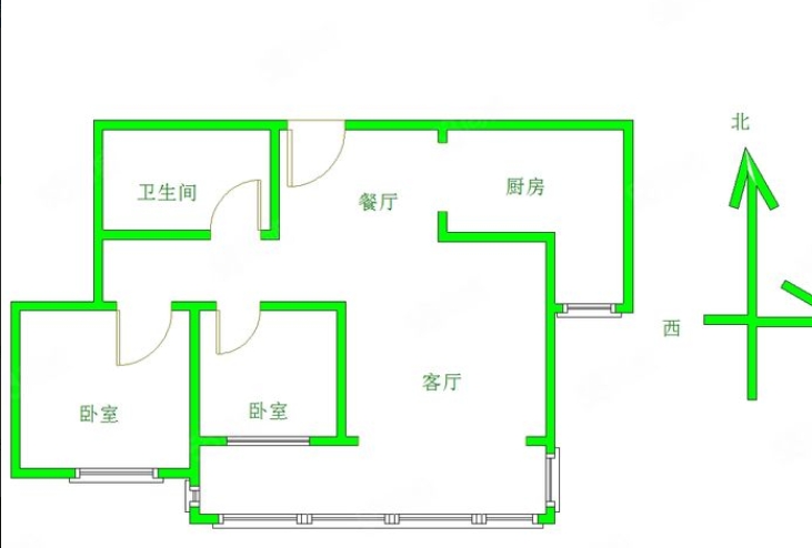 月亮湾小区全新首租两居室，简直是洁癖者的福音！屋内设施可按需配齐