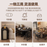 2024 新款伸缩可变圆形餐桌，小户型的时尚之选
