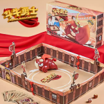 亲子互动的丹麦儿童斗牛勇士