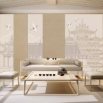 新中式古建筑电视背景墙板演绎东方美学韵味