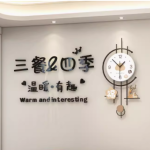 现代简约餐桌挂钟 时光的艺术点缀