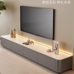 岩板电视柜与茶几组合 小户型轻奢魅力之选