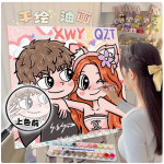 用爱绘就情侣卡通装饰画