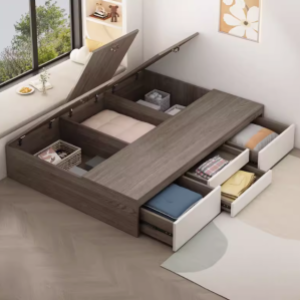 实木榻榻米储物床 简约与实用的完美结合