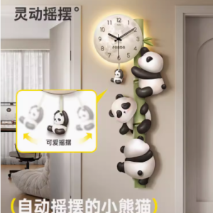 美世达熊猫挂钟 艺术与时间的完美融合