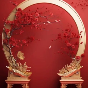 红色新年春节摄影之美